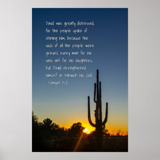 1 Samuël 30:6 Poster (Voorkant)
