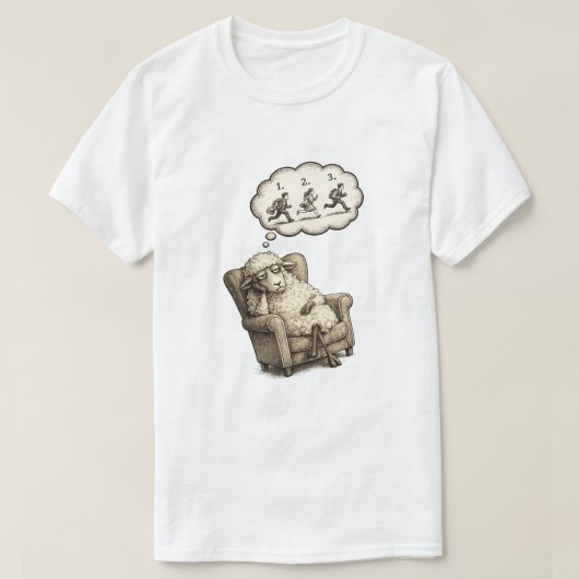 1 SCHAAP, 2 SCHAPEN, 3 SCHAPEN T-SHIRT (Design voorkant)