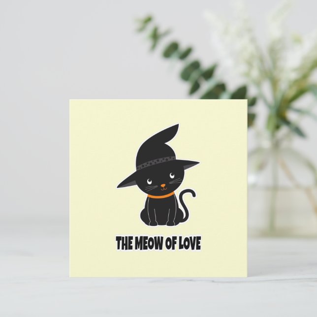 1.schattige, mooie zwarte kattenmaag van liefde (Staand voorkant)