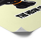 1.schattige, mooie zwarte kattenmaag van liefde poster (Hoek)