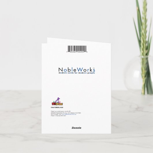 1 Schattige Verjaardag Kaart - Filiaalmanagers (Achterkant)