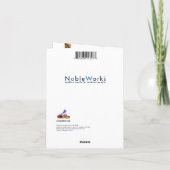 1 Schattige Verjaardag Kaart - Ondersteboven Giraf (Achterkant)