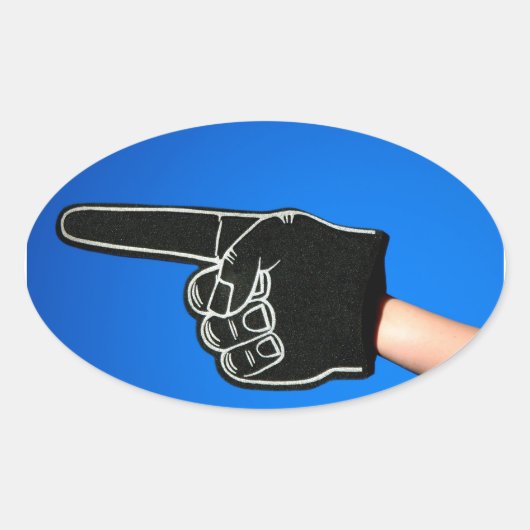 #1 Schuimvinger Ovale Sticker (Voorkant)