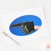 #1 Schuimvinger Ovale Sticker (Envelop)
