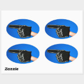 #1 Schuimvinger Ovale Sticker (Vel)