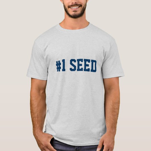 #1 SEED (nummer één) Basketball Tournament College T-shirt (Voorkant)