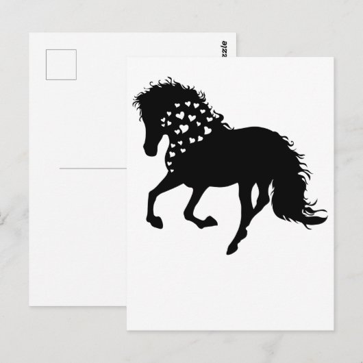 1- Shirt van paarden, T-shirt van paardenpest, mei Briefkaart (Voorkant / Achterkant)