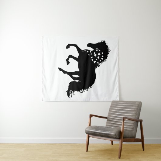 1- Shirt van paarden, T-shirt van paardenpest, mei Wandkleed (In Situ (horizontaal))