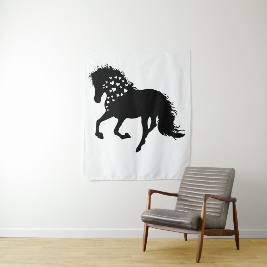 1- Shirt van paarden, T-shirt van paardenpest, mei Wandkleed (In situ)