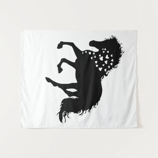 1- Shirt van paarden, T-shirt van paardenpest, mei Wandkleed (Voorkant (horizontaal))