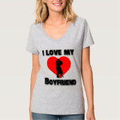 1.shirten, koppel shirt, ik hou van mijn vriendje t-shirt (Voorkant)