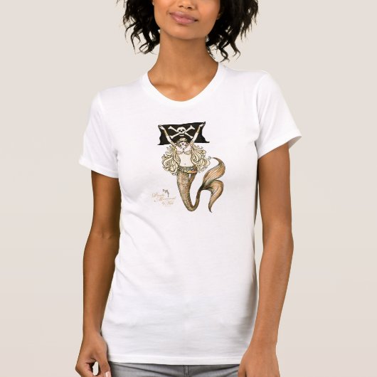 1-Sided Pirate Mermaid T-shirt ~ door Kat (Voorkant)