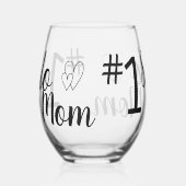 #1 Solo Moeder Single Ouder Drinkware Set Wijnglas Zonder Voet (Links)