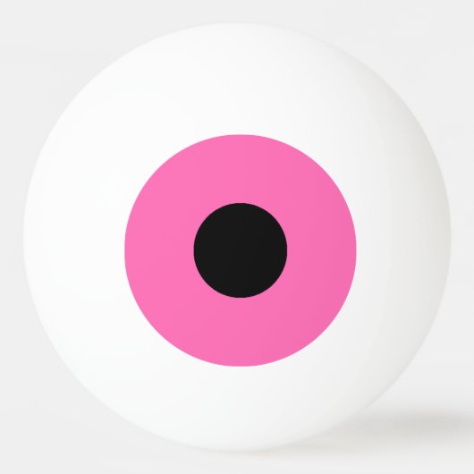 1 Star Ping Pong Ball - Roze en zwart. (Achterkant)