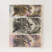 1 Stemming + 3 Sfeerbeelden = Totale Purrfectie Legpuzzel (Verticaal)