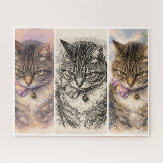 1 Stemming + 3 Sfeerbeelden = Totale Purrfectie Legpuzzel (Horizontaal)