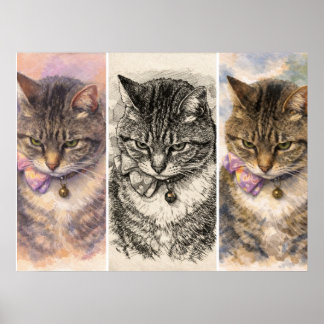 1 Stemming + 3 Sfeerbeelden = Totale Purrfectie Poster