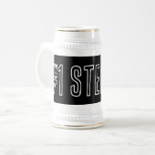 #1 STEPDAD bierstein cadeau voor Vaderdag Bierpul (Voorkant links)
