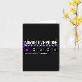 1 ster Rating Drug Overdose Awareness Funny Fighte Kaart (Gele Bloem)