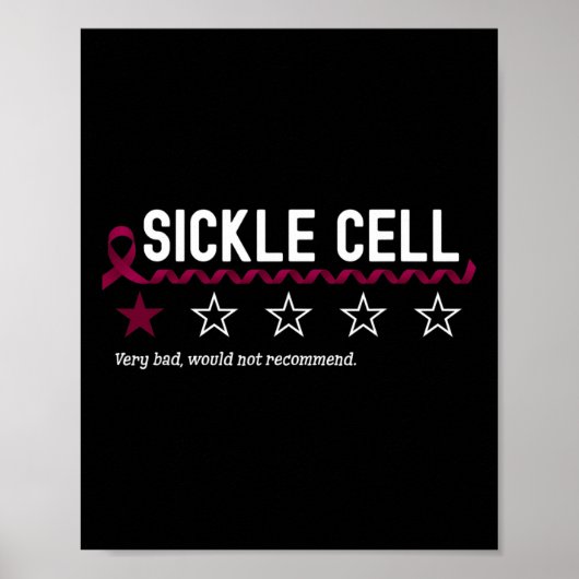 1 ster Waardering Sikkelcel Bewustzijn Funny Fight Poster (Voorkant)