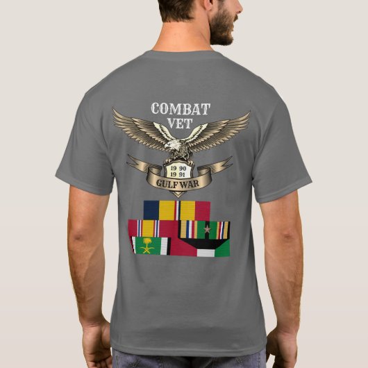 1 STERREN GEVECHT VET GOLFOORLOG T-SHIRT (Achterkant)