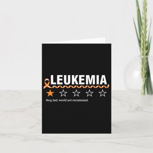 1 sterrenrating Leukemie Bewustzijn Fun Fighter Kaart (Voorkant)