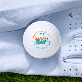 #1 Super Dad Comic Book Bubble Custom Photo Golfballen