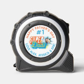 #1 Super Papa Comic Book Bubble Custom Photo Golf Rolmaat (Voorkant)