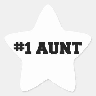 #1 Tante, #1 Tante, Nummer 1 Tante, Beste Tante Ster Sticker