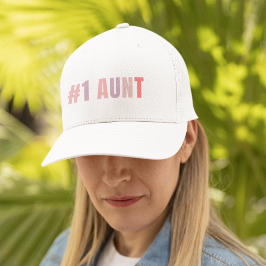 #1 Tante| Retro zacht roze | Beste tante cadeau Trucker Pet