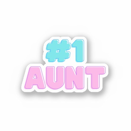 #1 Tante Sticker (Voorkant)