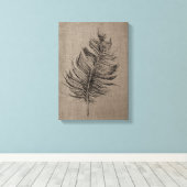 1 Taupe Canvas Wall Art Afdruk (Insitu (Houten vloer))