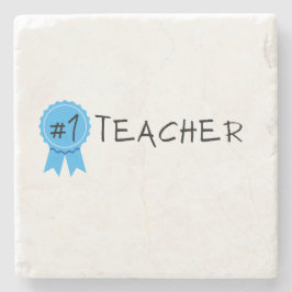 #1 Teacher Stenen Onderzetter