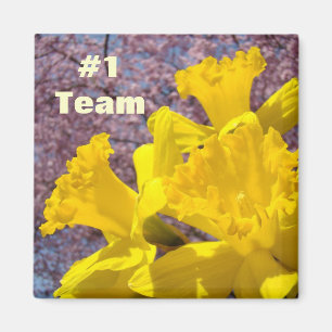 #1 Team magneet Helder Gele Narcissen Bloemen