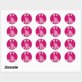 #1 Tennis Fan Stickers (roze racket) (Vel)