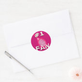 #1 Tennis Fan Stickers (roze racket) (Envelop)