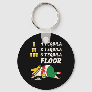 1 tequila 2 tequila 3 tequila vloer - grappig fees sleutelhanger
