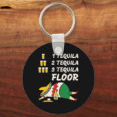 1 tequila 2 tequila 3 tequila vloer - grappig fees sleutelhanger (Voorkant)