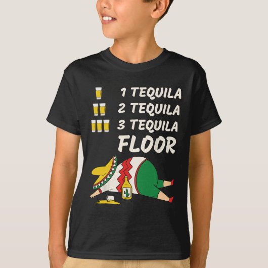 1 tequila 2 tequila 3 tequila vloer - grappig fees t-shirt (Voorkant)