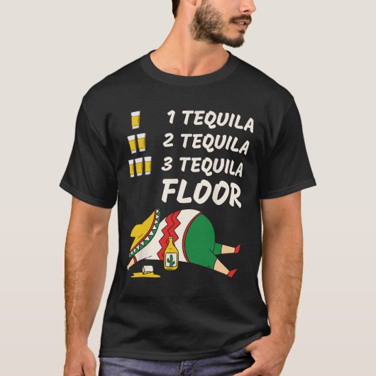 1 tequila 2 tequila 3 tequila vloer - grappig fees t-shirt (Voorkant)