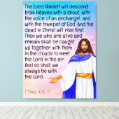 1 Tess. 4:16-17 Canvas Afdruk (Insitu (Houten vloer))