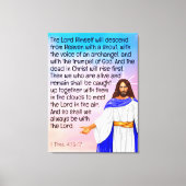 1 Tess. 4:16-17 Canvas Afdruk (Voorkant)
