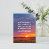 1 Tessalonicenzen 5:16-18 Verheug u altijd Briefkaart (Staand voorkant)