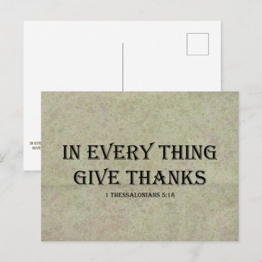 1 Tessalonicenzen 5:18 Briefkaart (Voorkant / Achterkant)