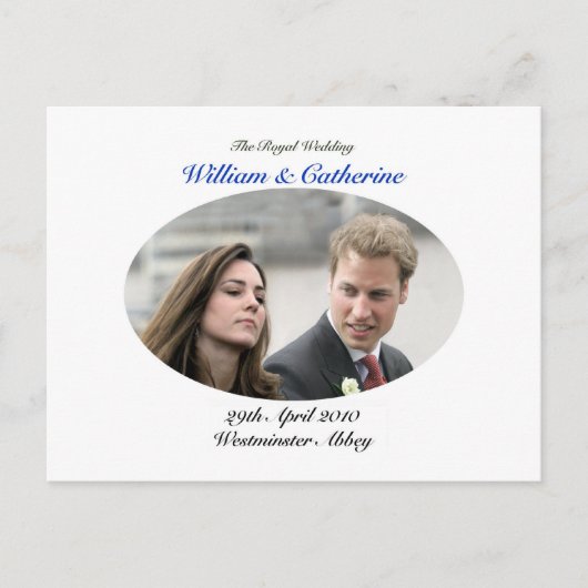 1 The Royal Wedding William & Catherine Briefkaart (Voorkant)