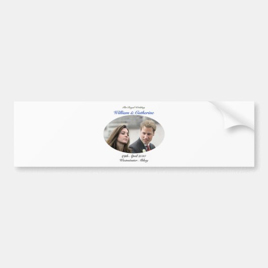 1 The Royal Wedding William & Catherine Bumpersticker (Voorkant)