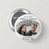 1 The Royal Wedding William & Catherine Ronde Button 5,7 Cm (Voorkant /achterkant)