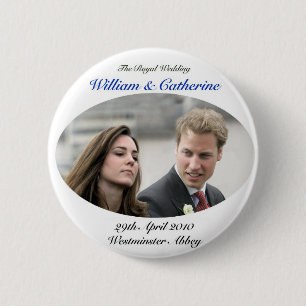 1 The Royal Wedding William & Catherine Ronde Button 5,7 Cm