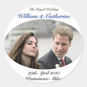 1 The Royal Wedding William & Catherine Ronde Sticker