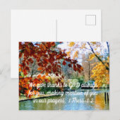 1 Thess. 1:2 Wij danken God altijd voor jullie Briefkaart (Voorkant / Achterkant)